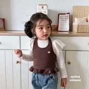 韓国子供服 / 26Autumn / 〖取寄〗second moment / バニラパフTシャツ / キッズ服 / 女子服 *XS~JL*