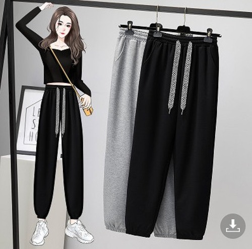 【大きいサイズXL-4XL】【春夏新作】ファッションパンツ♪グレー/ブラック2色展開◆serth-291917