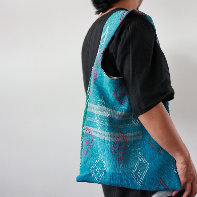 Hagi / Vintage Quilt - One Handle Bag - M #100