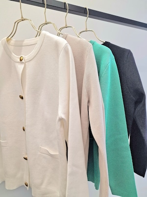 【SAMPLE SALE】ミラノリブボタンカーディガン(アイボリー)