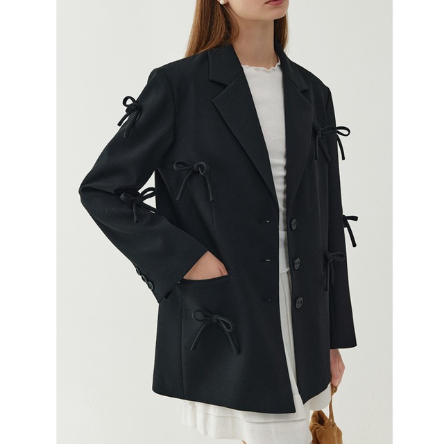 bow tie lapel suit jacket