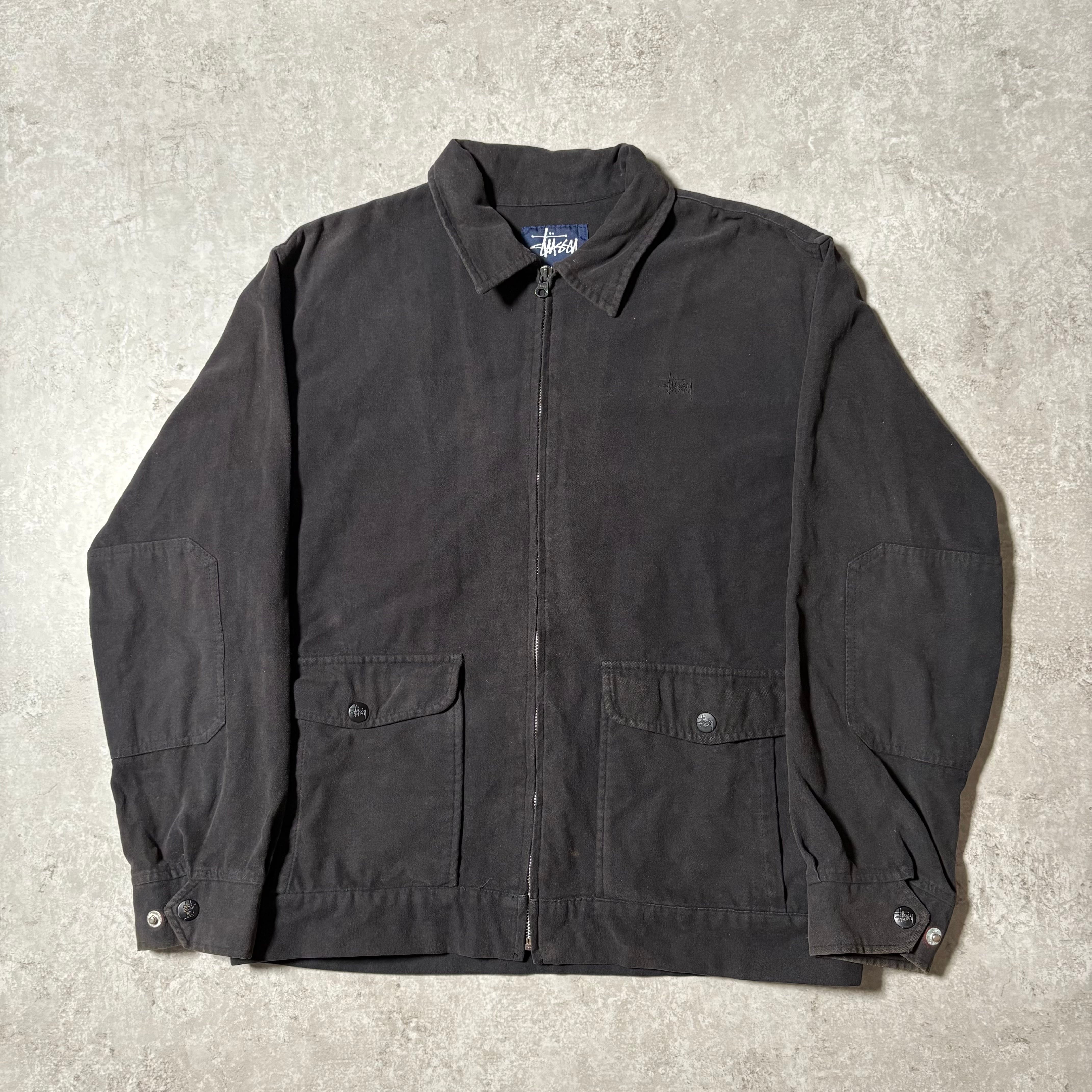 1990s "STUSSY" Zipup Jacket "Black"