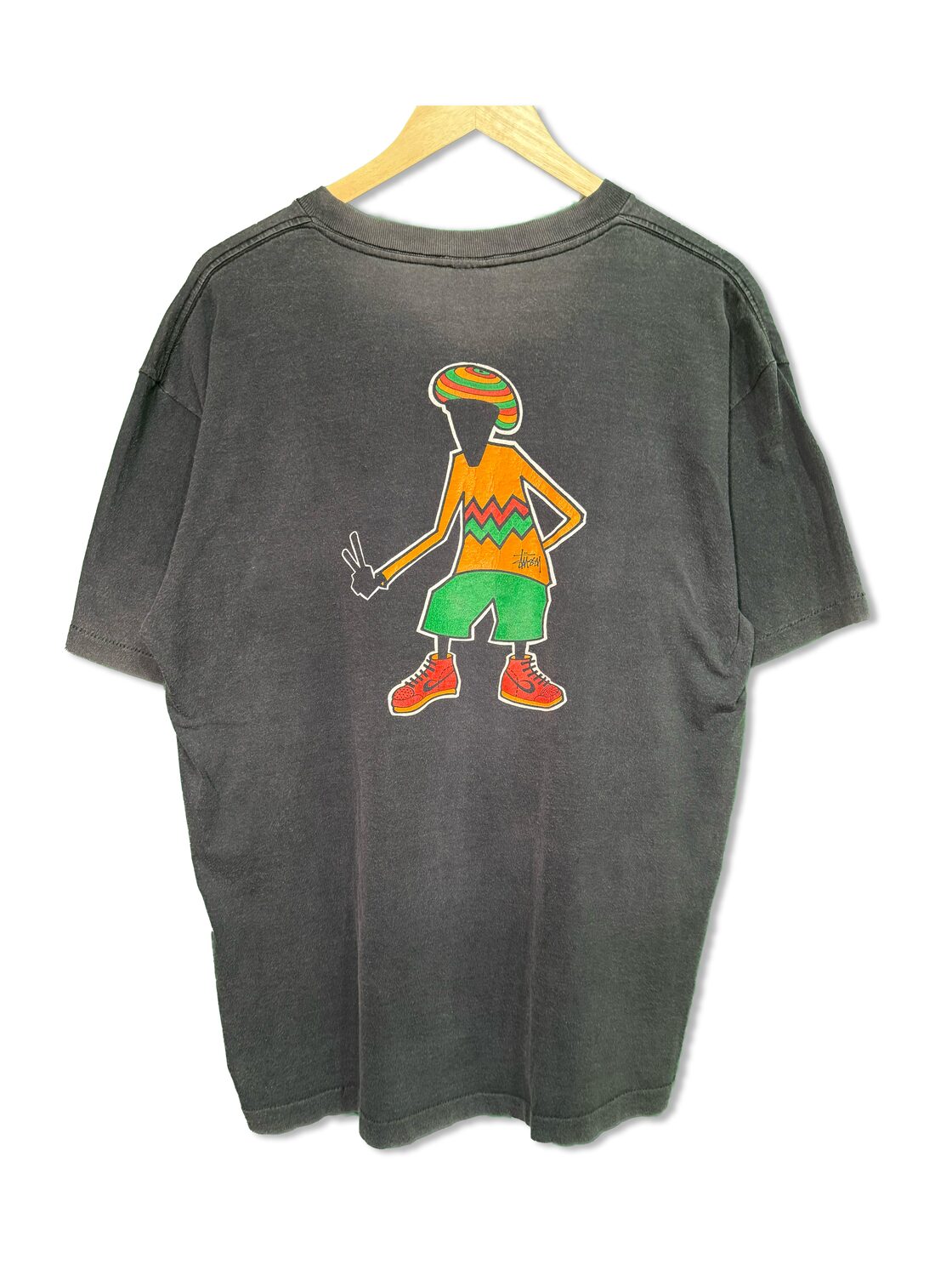 80s 黒タグ made in USA Stussy ステューシー ラスタマン Tシャツ | Pay ID