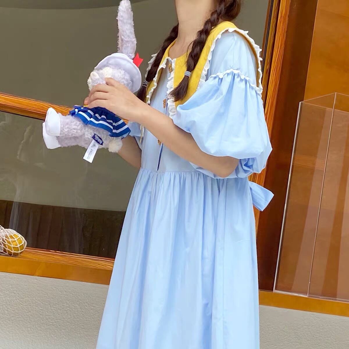 わずか】黄色 ゆったり 水色 ワンピース | LOVEYsmileSHOP