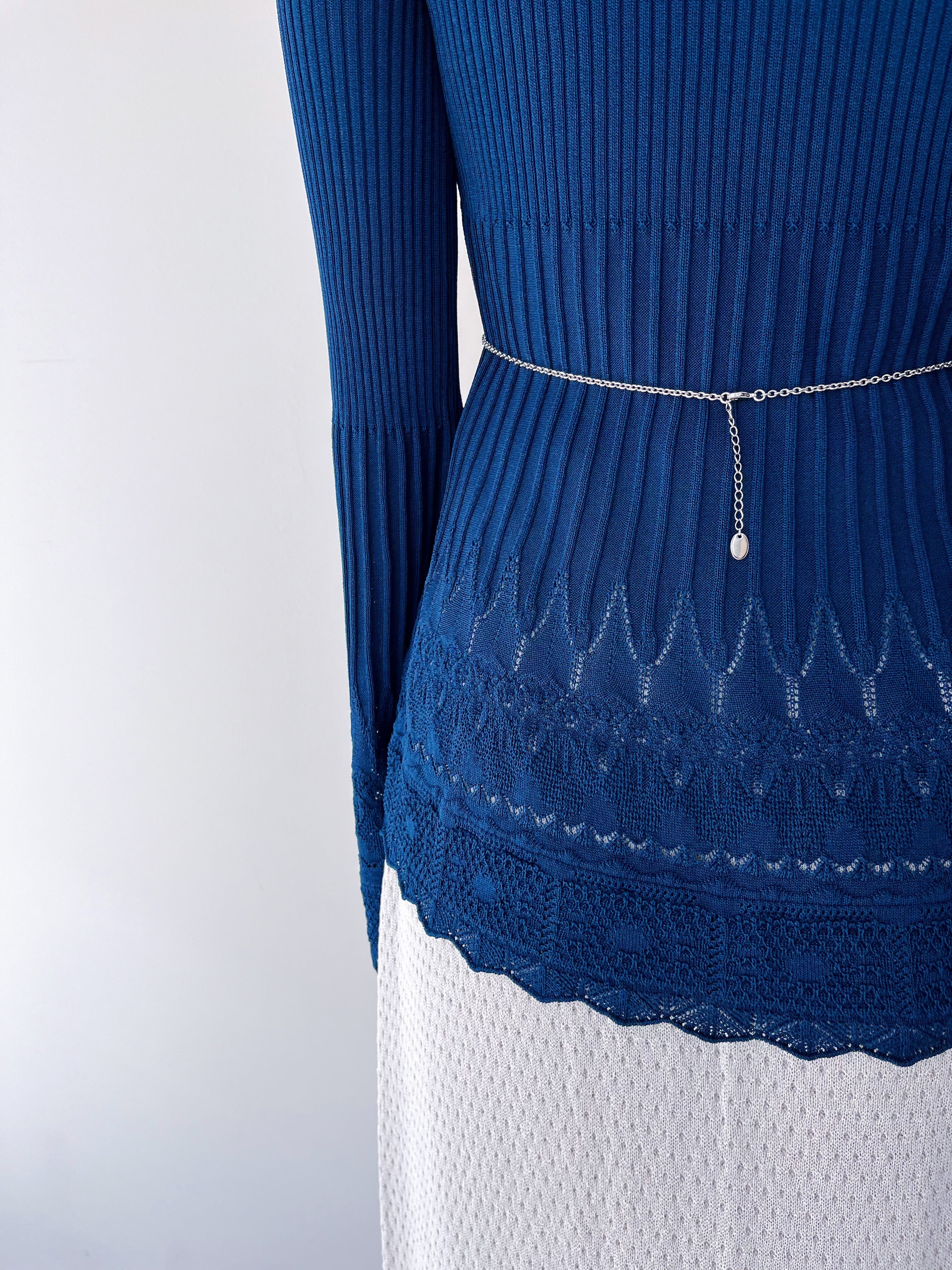 トップス MURRAL Emerge flower knit top (Blue) MURRAL Emerge flower