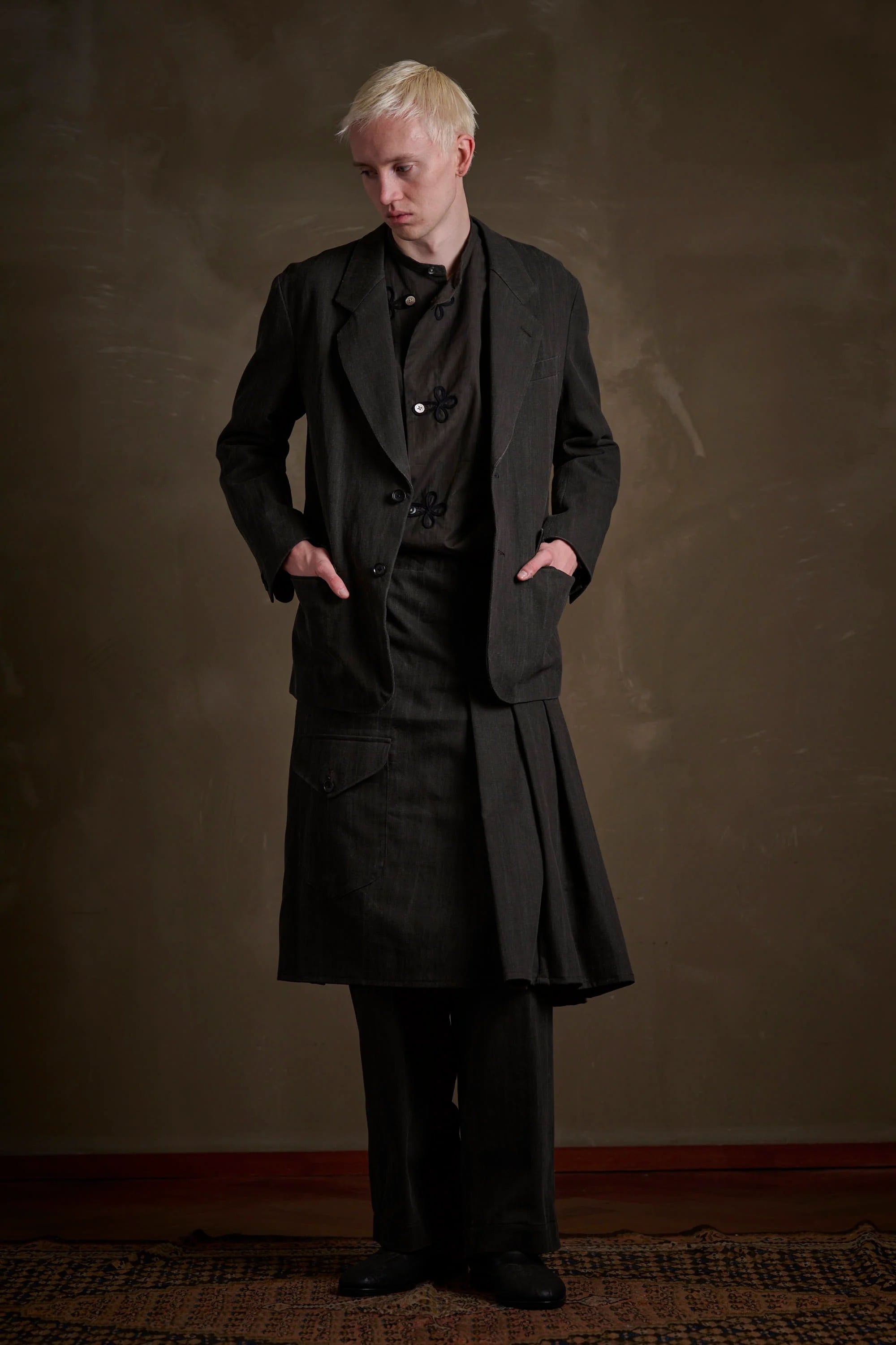 専用　Haversack スリーピース HAVERSACK ハバーサック】SUMI INK DYE SLEEPING SHIRT スミインクダイ