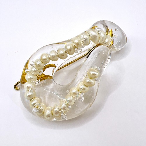 【受注】aokiyuri×glint×petter:rosso【Xmas限定】melt (フル) perl hair pin