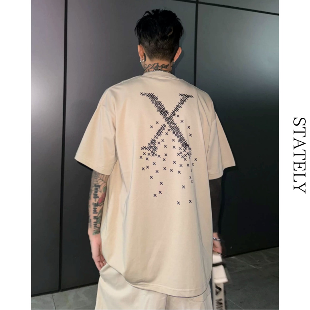 Pixel Cross バックプリントTee/2color_T306・画像4