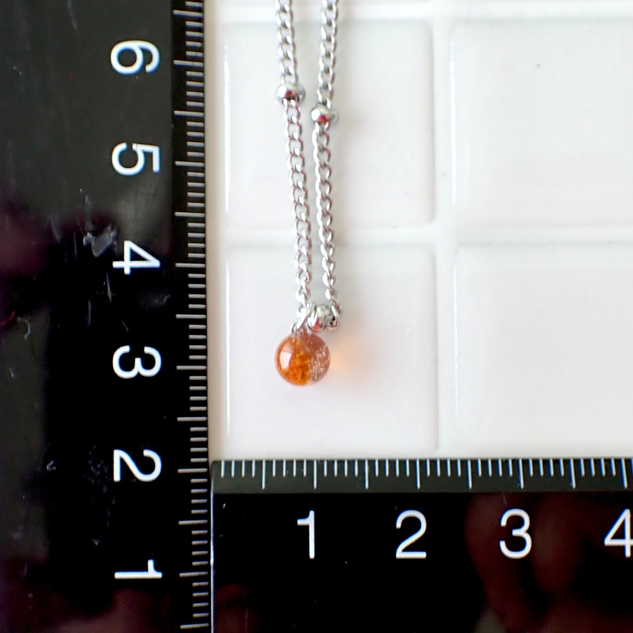 琉球ガラスのひと粒ネックレス 42cm