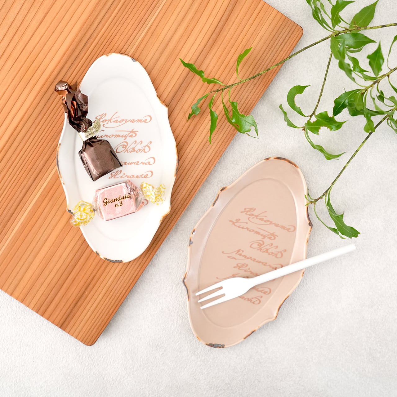 伯父山窯］カードル オーバル（ココア・ホワイト） | フラッグス