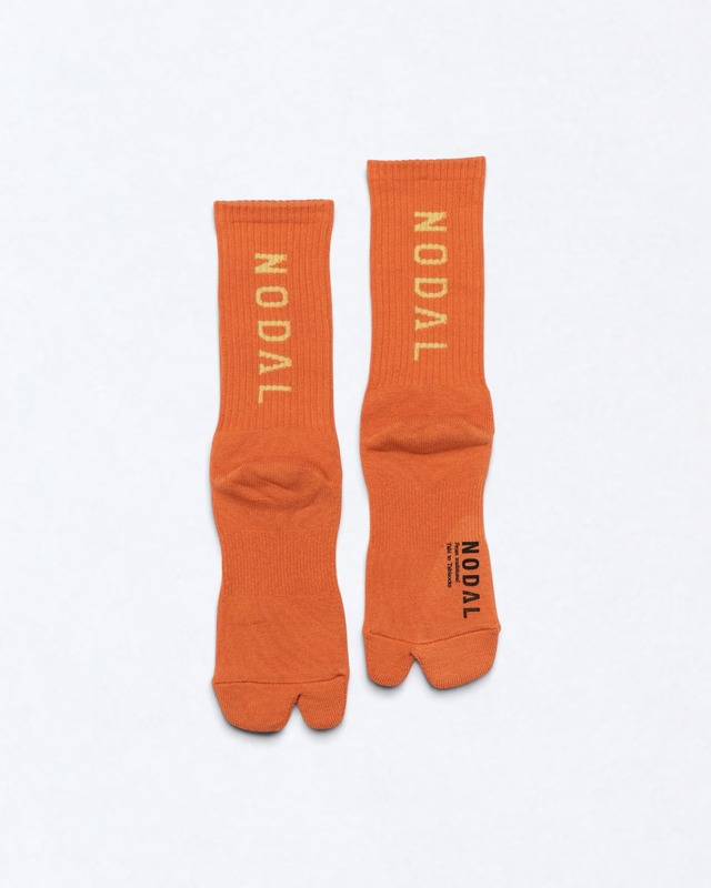 NODAL Logo Socks ORANGE × LIME