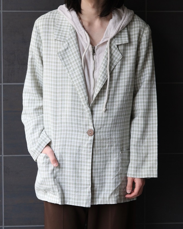 Check single tailored jacket