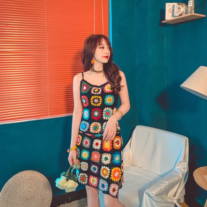 スタンダードショートスカート エスニックスタイルサマー レトロ 夏物 延命家ファッション2592435