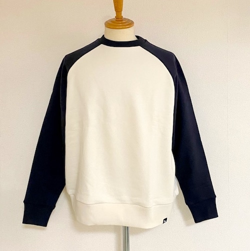 Raglan Sweat Shirts　Off White × Black