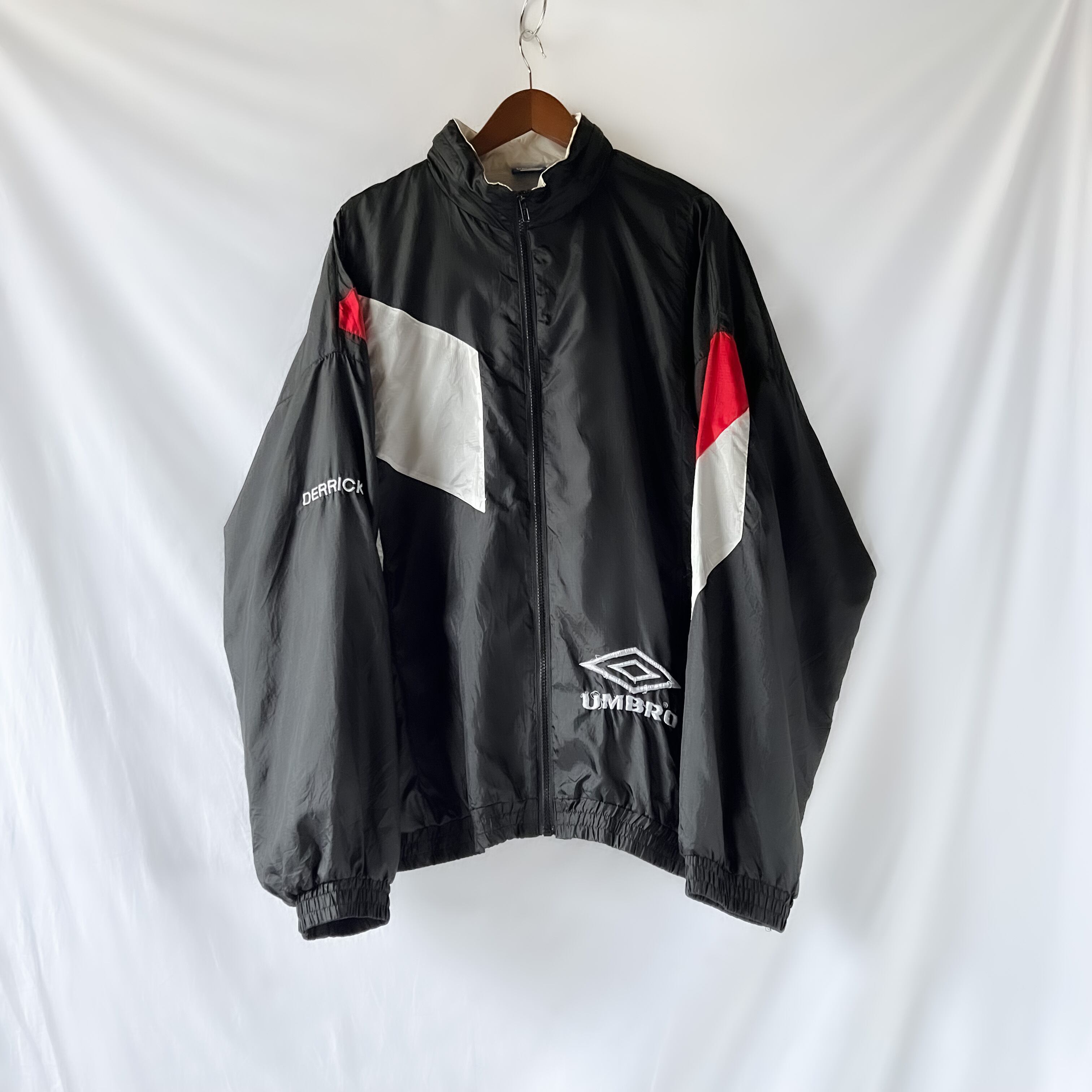 90s UMBRO ナイロンジャケット ブルー\u0026ホワイト