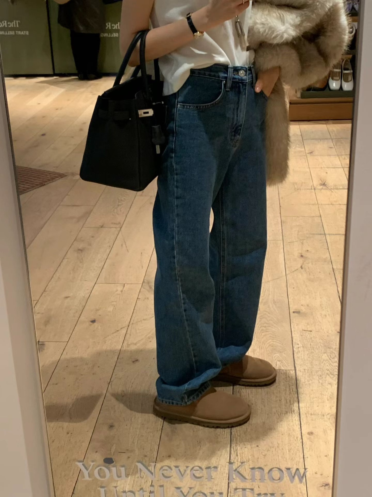 (即納) ounce / Bow deep blue denim 1color