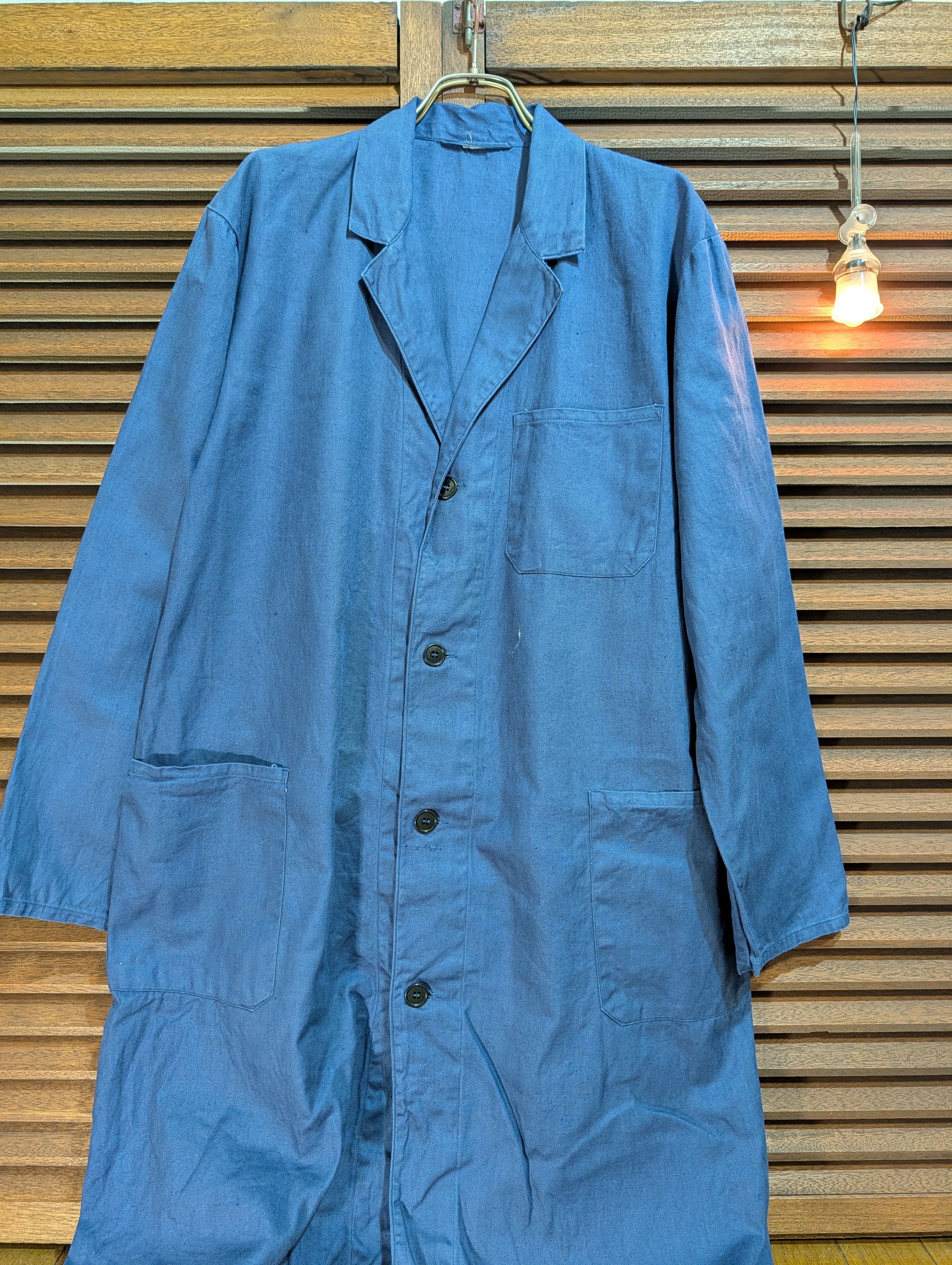 70-80s Euro Cotton Work Coat Navy