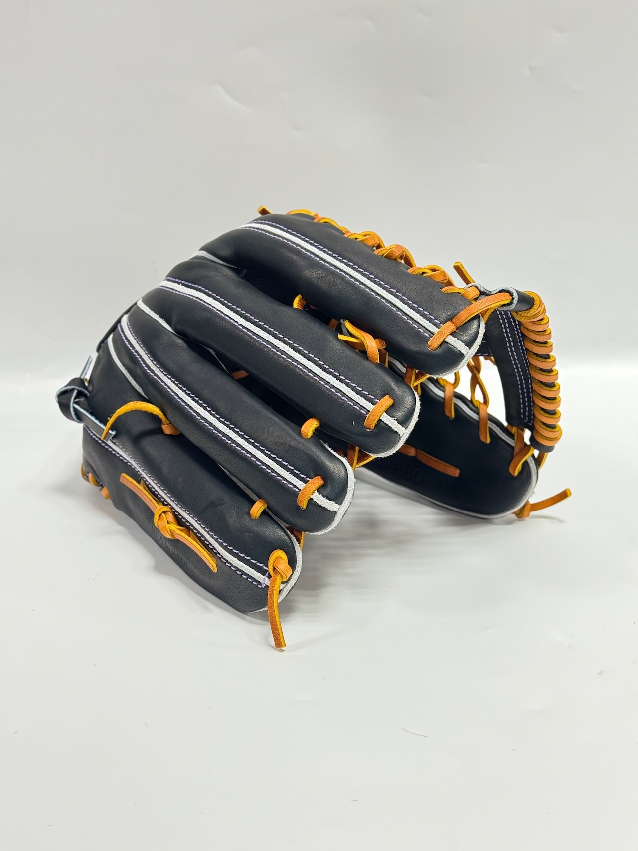 ZETT PROSTATUSーゼットプロステイタス michii supreme order 硬式グローブ ゼットミチイオリジナルグラブ 左投げ用 277型 佐野モデル ナイトブラック×ライトパープル 82・画像5