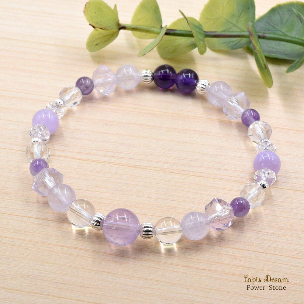 大切な人との愛を深めるお守り | アメジスト、ラベンダーアメジストのパワーストーン ブレスレット