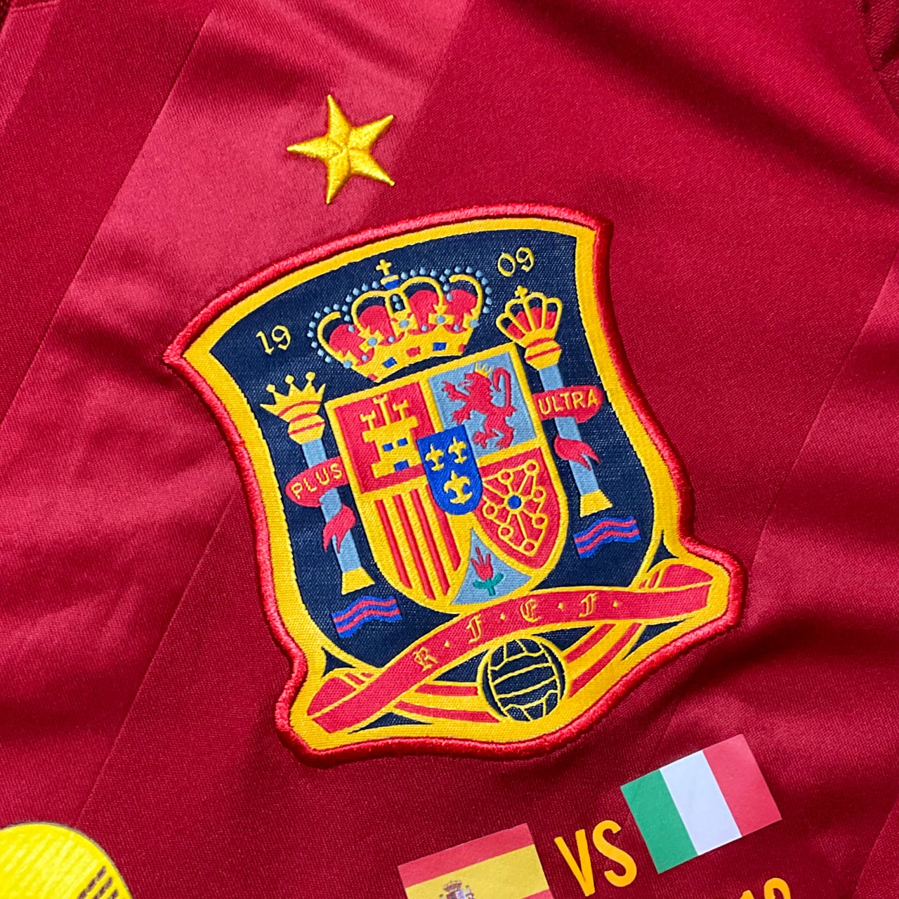 訳あり]スペイン代表 2012 adidas ホーム半袖 EURO2012決勝マッチデイ