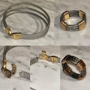 vintage FRED silver × k18 gold ring&bangle