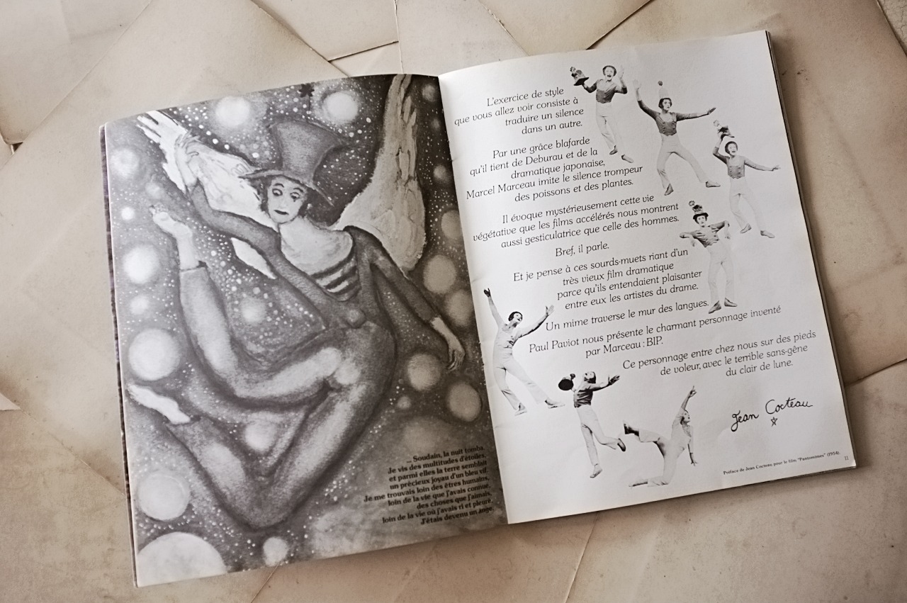 78s フランス Marcel Marceau マルセル・マルソー 仏文 プログラム