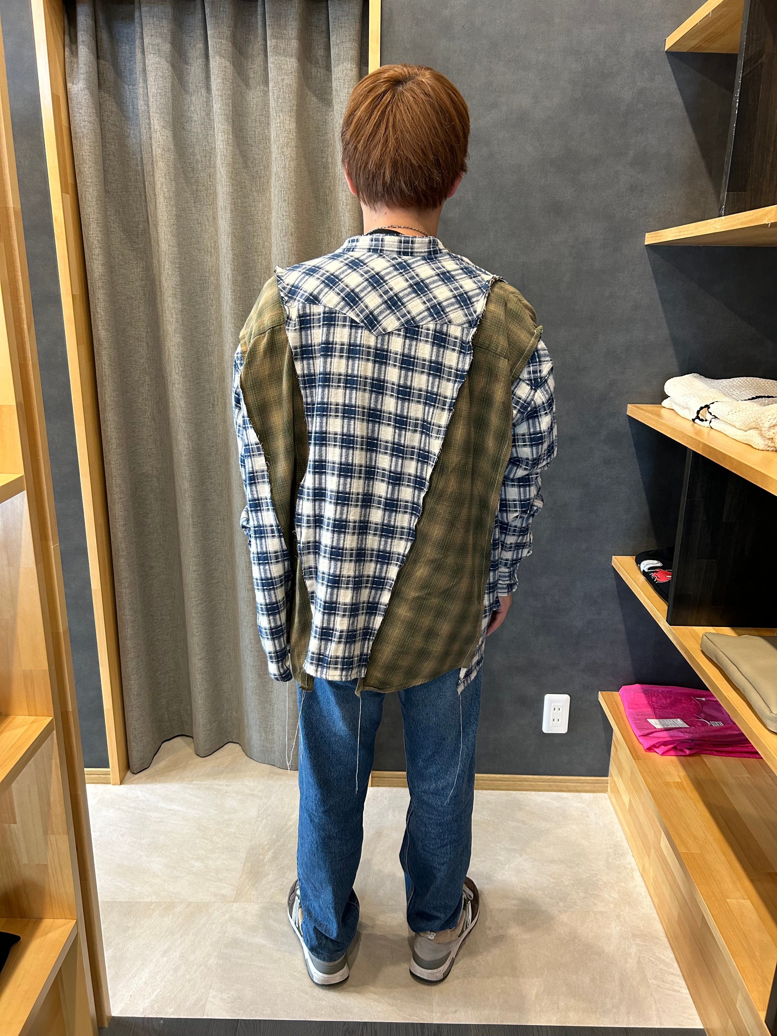 DISCOVERED ディスカバード】Docking Wide Nel Samue Shirt BLUE 1