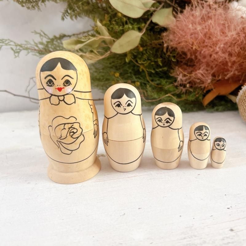 【ロシア産】 マトリョーシカ ロシア雑貨店マリンカ / セミョーノフ産 マトリョーシカ se62-3p