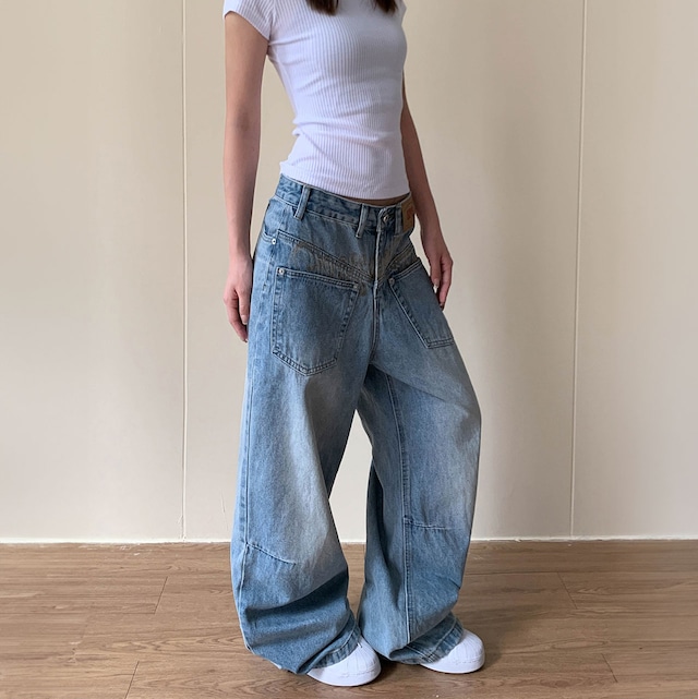 ウォッシュドクロスステッチデニム R00760