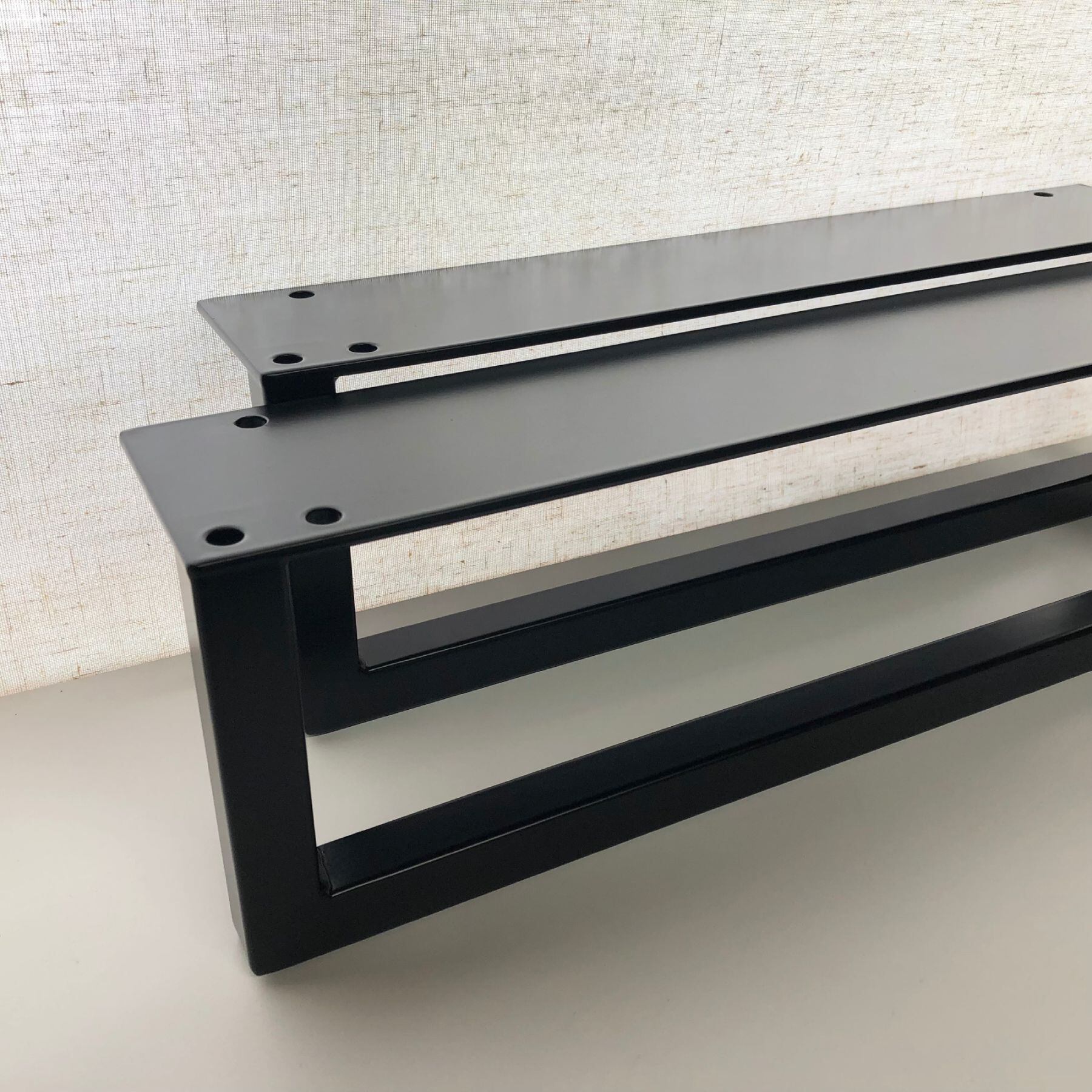 アイアン家具　鉄脚　テーブル脚　TVボード用脚　鉄脚2脚のみ　アイアンレッグ アイアン脚 diy パーツ 脚のみ ブラック 2本1組 チェスト用 ローボード