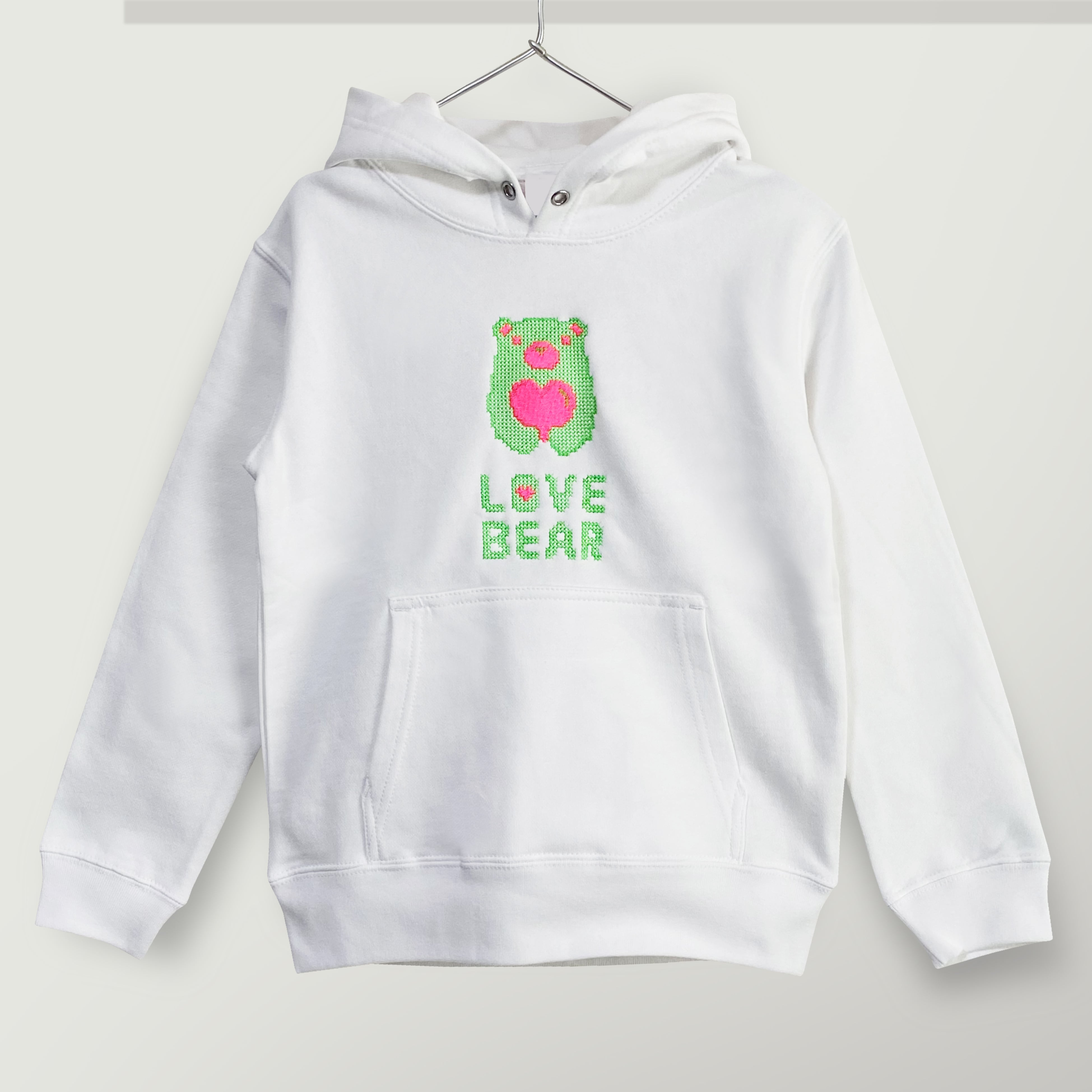 刺繍☆パーカー／LOVE BEAR（10.0oz 裏パイル）