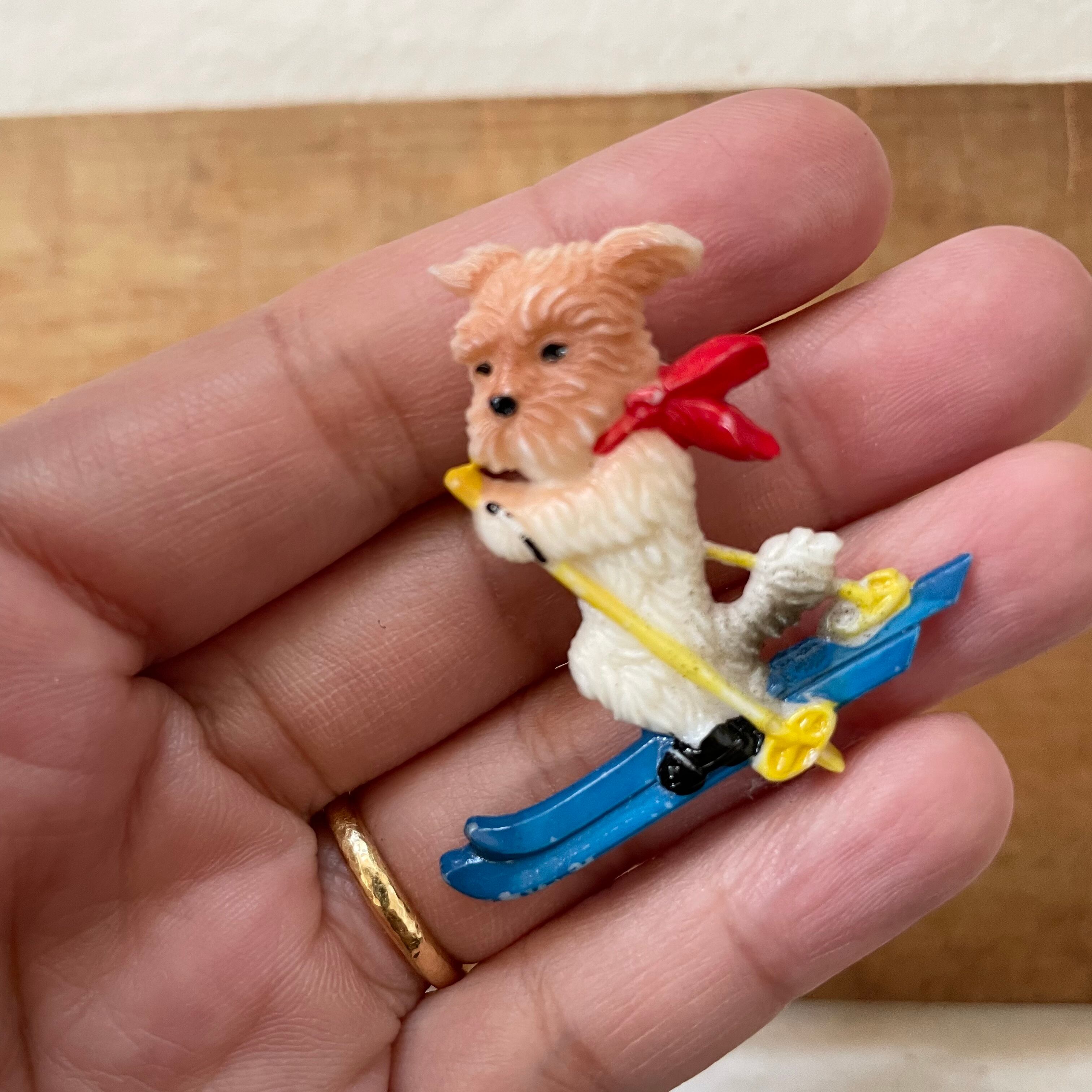 わんわんスキーヤーブローチ5