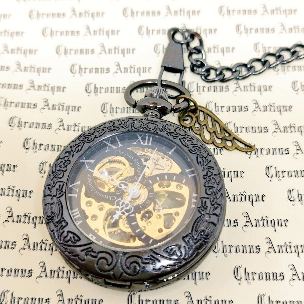 No.114 手巻き式懐中時計（ゴールド・羅針盤・羅針盤・金翼