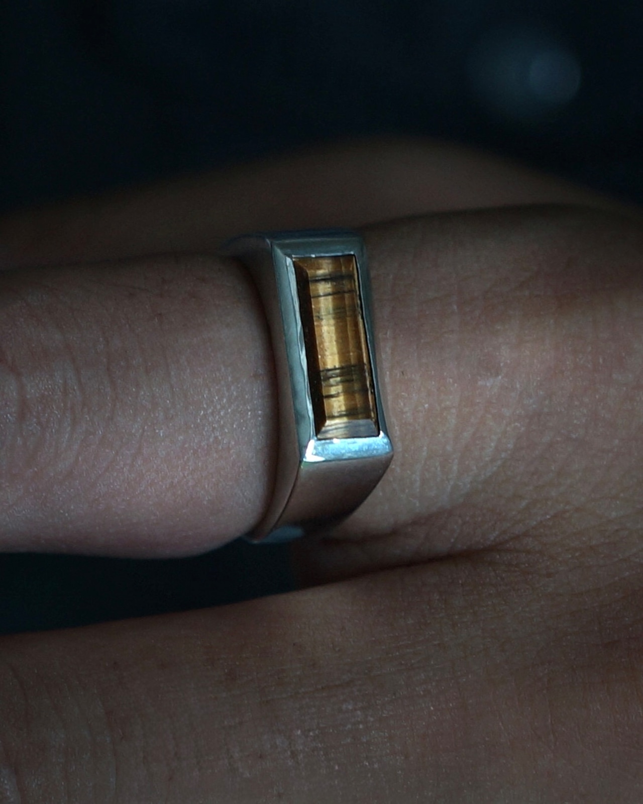 Tiger's eye signet ring 画像6
