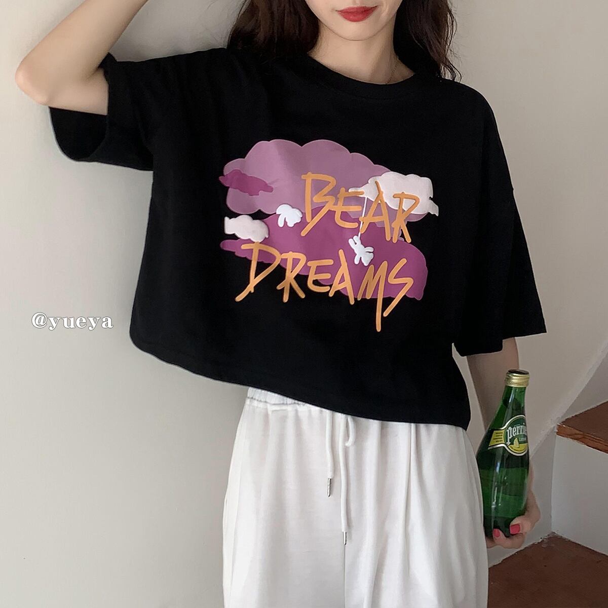 ショートTシャツ サマーカジュアルルーズトップス 夏物 クレセントシティ92309978399