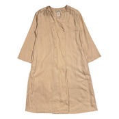 リネン100% JOURNAL STANDARD relume ジャーナルスタンダード ダブル ロングワンピース F/ベージュ系レディース