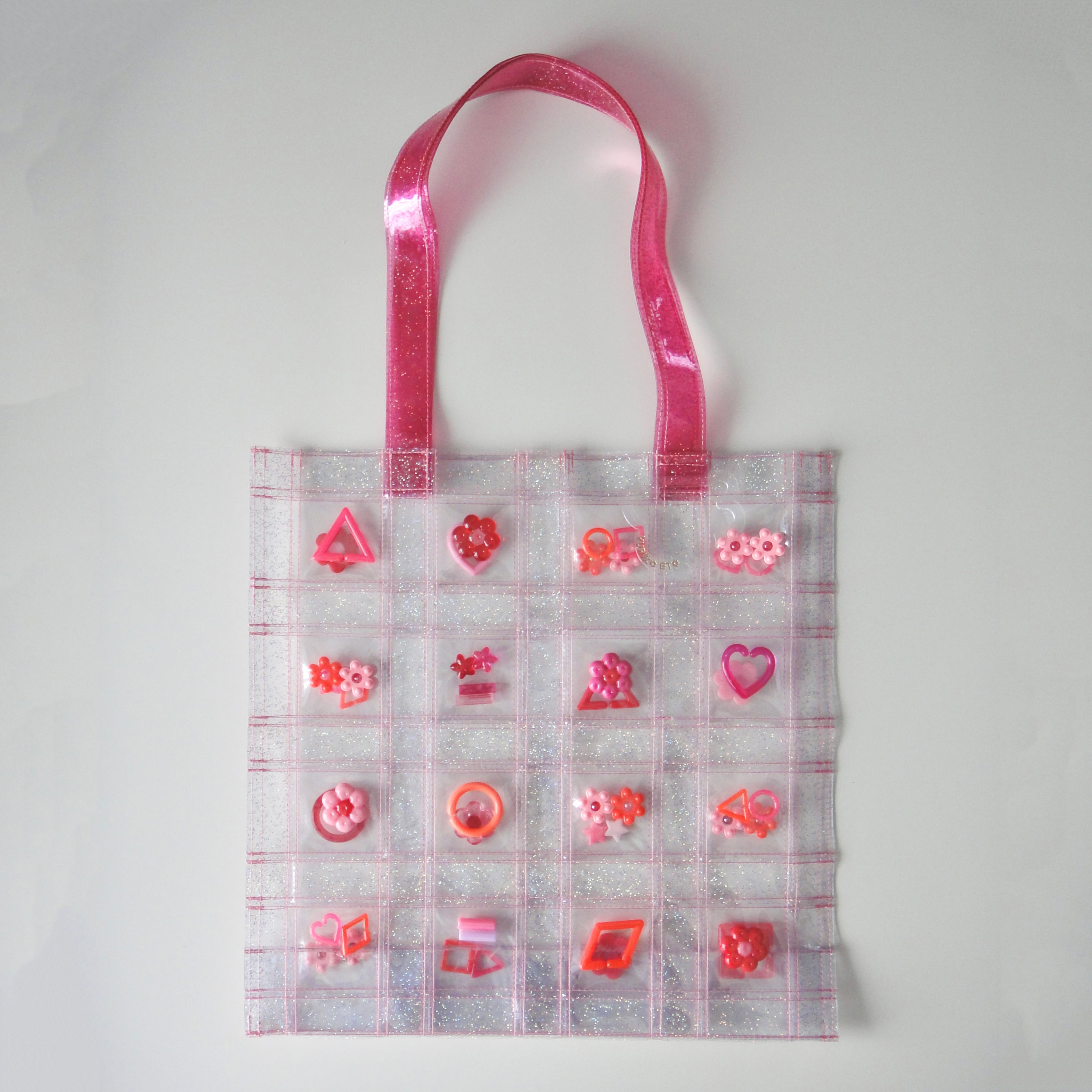 YURIKO ETO Tote bag (M) / Clear YURIKO ETO クリアバッグ 赤 タグ 