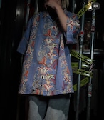 Tommy Bahama 100%SILK aloha shirt トミーバハマ　シルク　アロハシャツ　花柄　ブルー