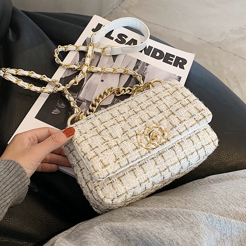 オータムウィンターチェーン 秋物 冬物 スクウェア 手作りハンドバック75140693563