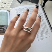 【受注予約：7月中旬入荷予定】overlap ring/silver