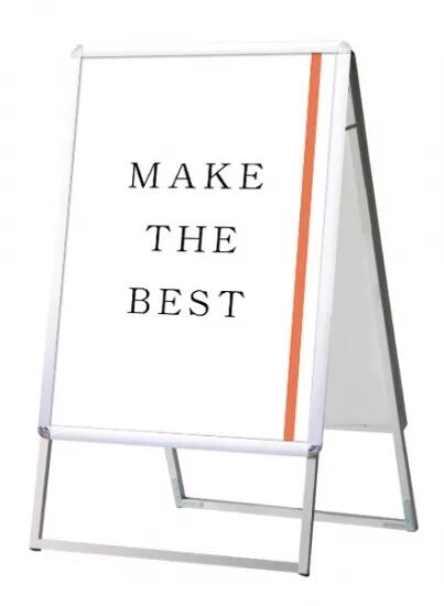 ポスターグリップスタンド看板 屋外用 A1両面シルバー