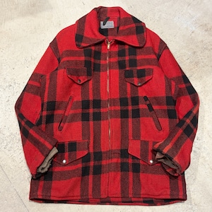 1950s SPORTCLAD WOOL MACKINAW JACKET RED/BLACK