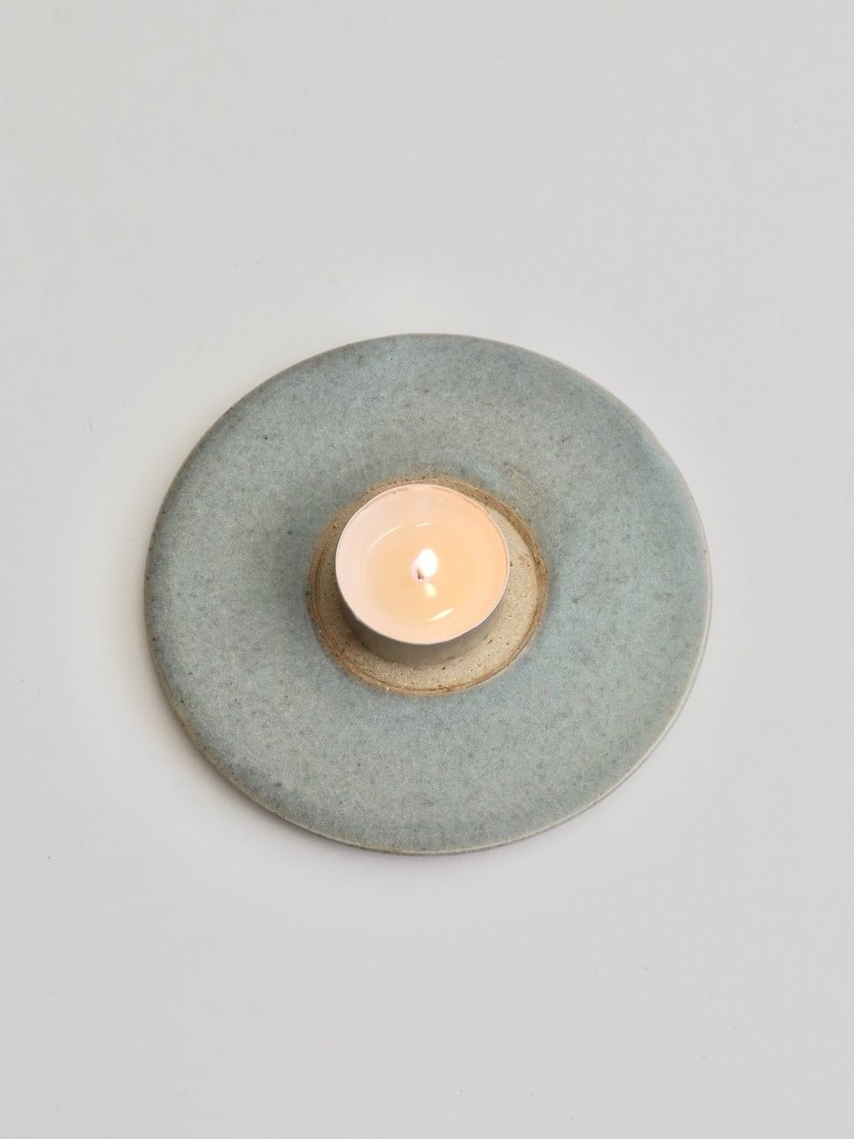 青灰色のティーライトホルダー|Blue-Gray Tealight Holder