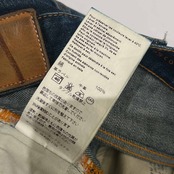 Nudie Jeans ヌーディージーンズ ダメージ ボタンフライ デニム パンツ W30/インディゴ メンズ 革ラベル