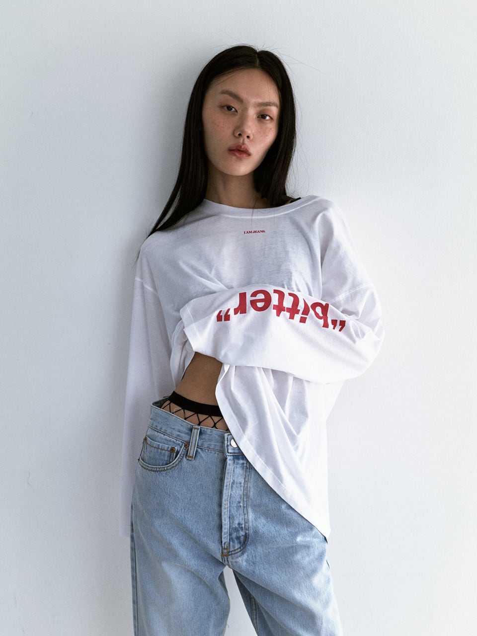☆Red Velvet アイリーン 着用!!【MMM】Cotton Logo Sleeve Tee ☆Red Velvet アイリーン 着用!!【MMM】Cotton Logo Sleeve Tee