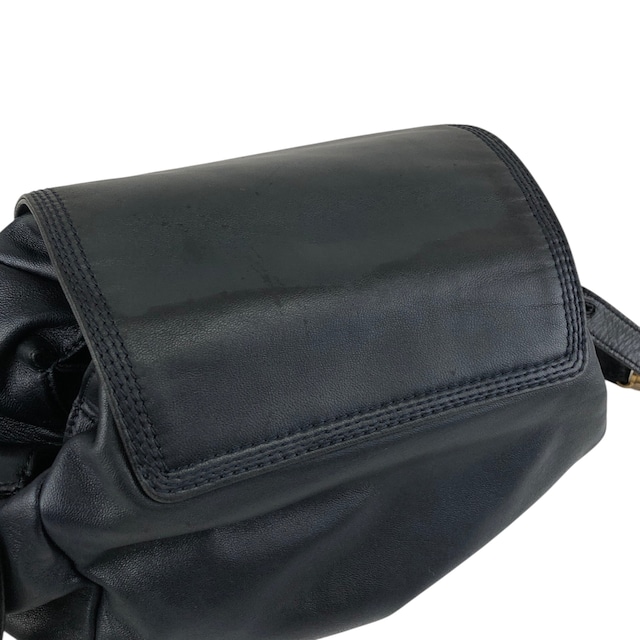 LOEWE ロエベ ショルダーバッグ ネイビー ロゴ ナッパレザー vintage ヴィンテージ オールド k4pn8w