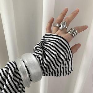 volume silver ring set　J00286