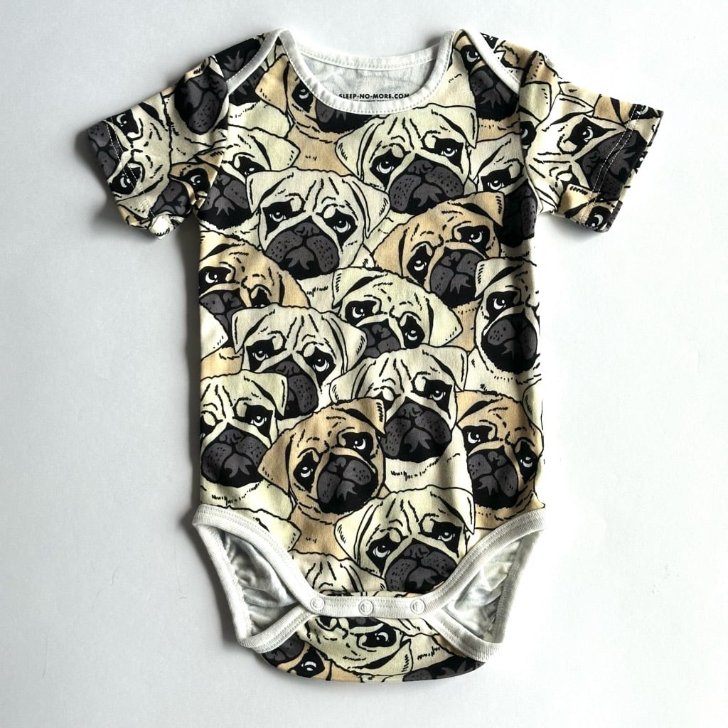 SLEEP NO MORE S/S ROMPERS【70cm】Pug Off