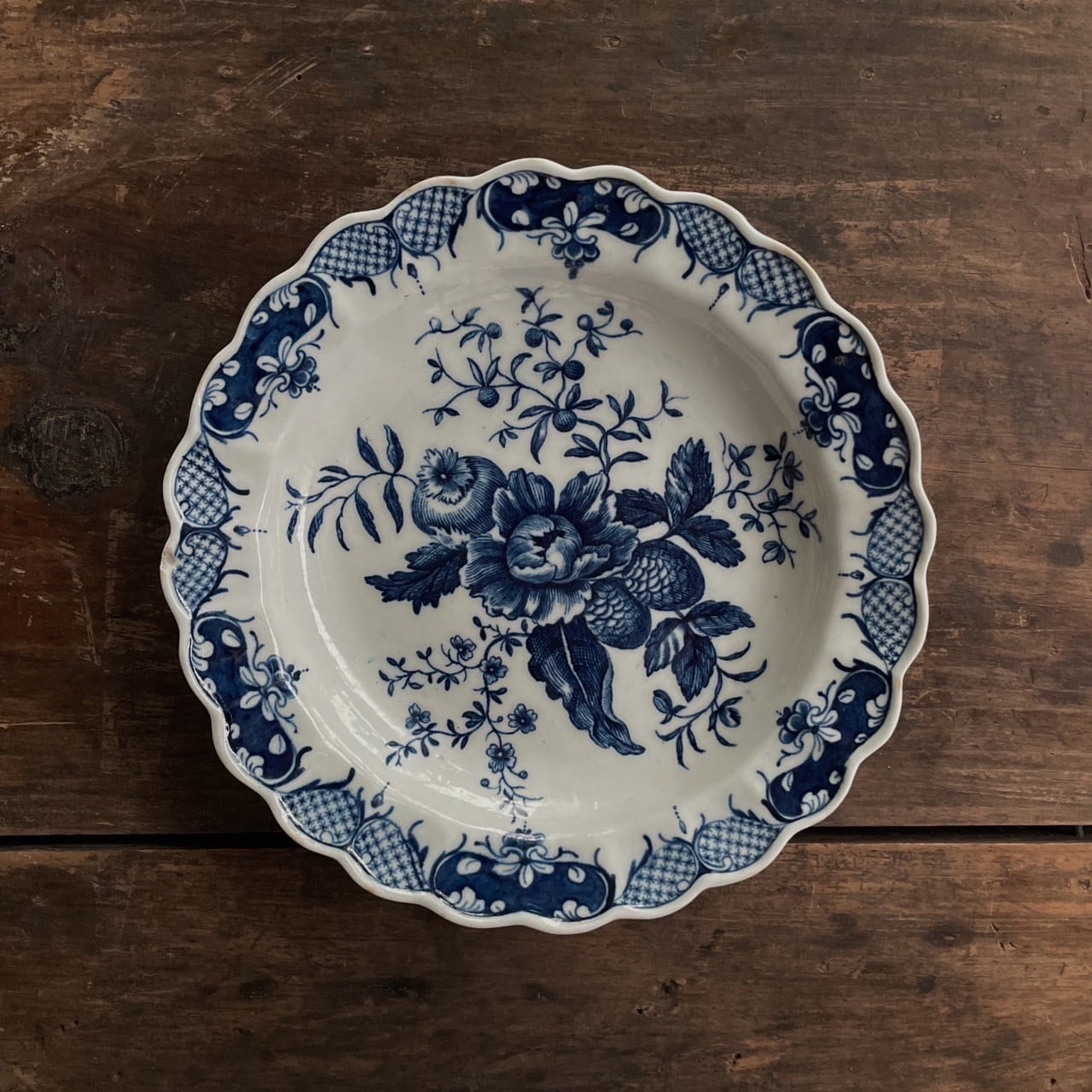 18世紀 Worcester 青花絵皿｜ウースター ドクターウォール期 | SASHIIRO