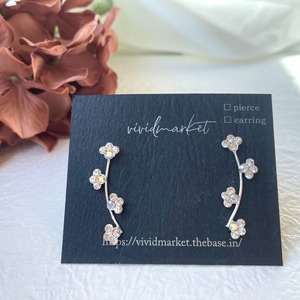 s925 桜シルバーイヤーカフ